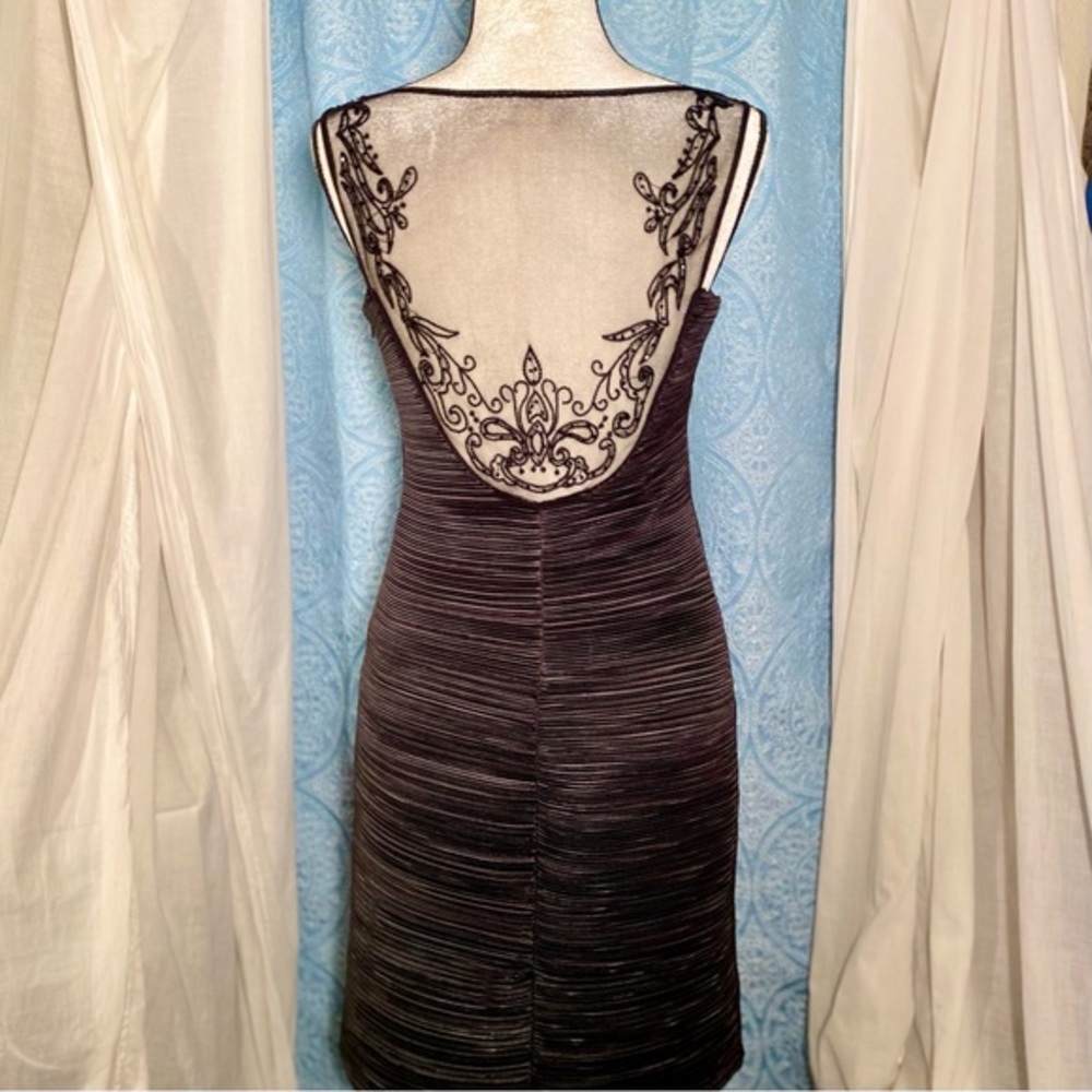 🌟 Saboroma Beaded Black Dress #D1 - Picture 3 of 5